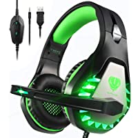 Pacrate Auriculares Gaming PS4- Cascos Gaming para PC Xbox One Nintendo Switch Mac- Auriculares con Micrófono de Estéreo…